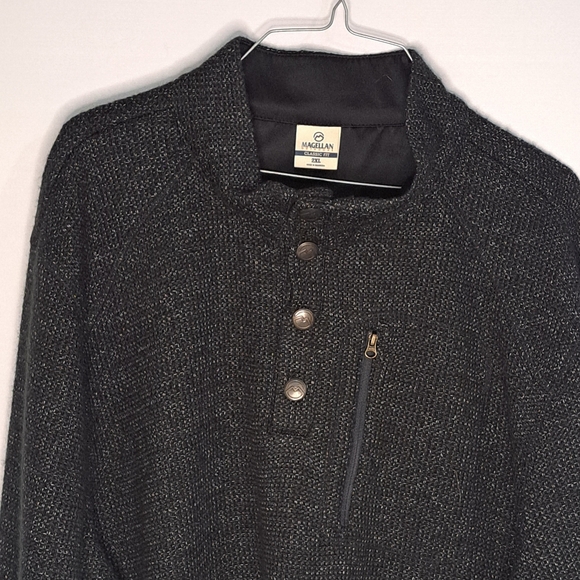 Magellan Outdoors Adventure Gear Quarter Snap Pullover Fleece 2XL Caviar NWT - Picture 2 of 11